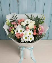 Букет цветов из:  Розы, Лизиантусы и Хризантемы #REPLACE_PRED# Тахтамукай