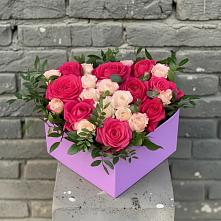 Цветочная композиция из Розы в коробке #REPLACE_PRED# Тахтамукай