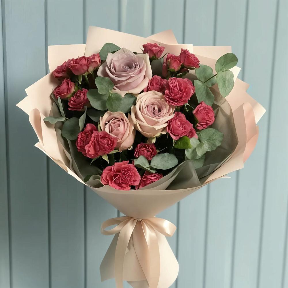 Букет цветов из: Гвоздики и Розы в Тахтамукай