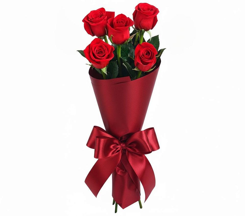 Букет 5 Красных роз Эдлесс Лав в Тахтамукай