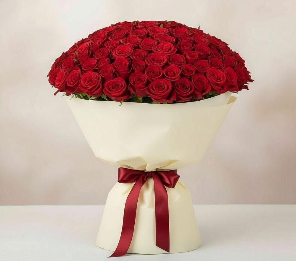 Букет 101 Красная роза Милано в Тахтамукай