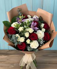 Букет цветов из:  Розы и Альстромерии #REPLACE_PRED# Тахтамукай