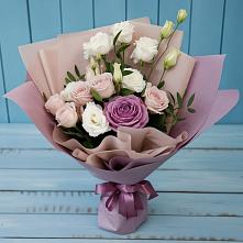 Букет цветов из:  Розы и Лизиантусы #REPLACE_PRED# Тахтамукай