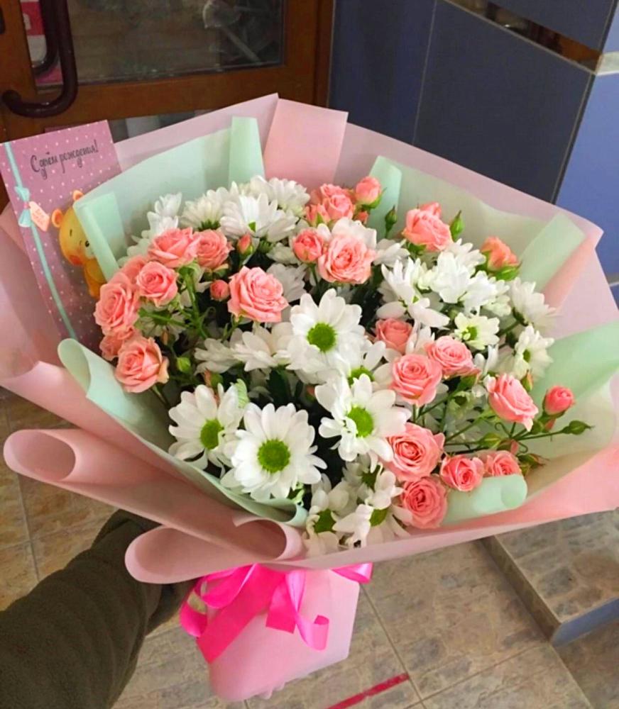 Букет цветов из: Розы и Хризантемы в Тахтамукай