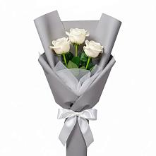 Букет 3 белые розы #REPLACE_PRED# Тахтамукай