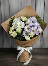 Букет цветов из:  Хризантемы и Розы в Тахтамукай