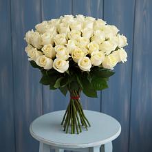 Букет 51 Белая роза Эдлесс Лав в Тахтамукай