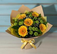 Букет цветов из:  Герберы и Хризантемы в Тахтамукай