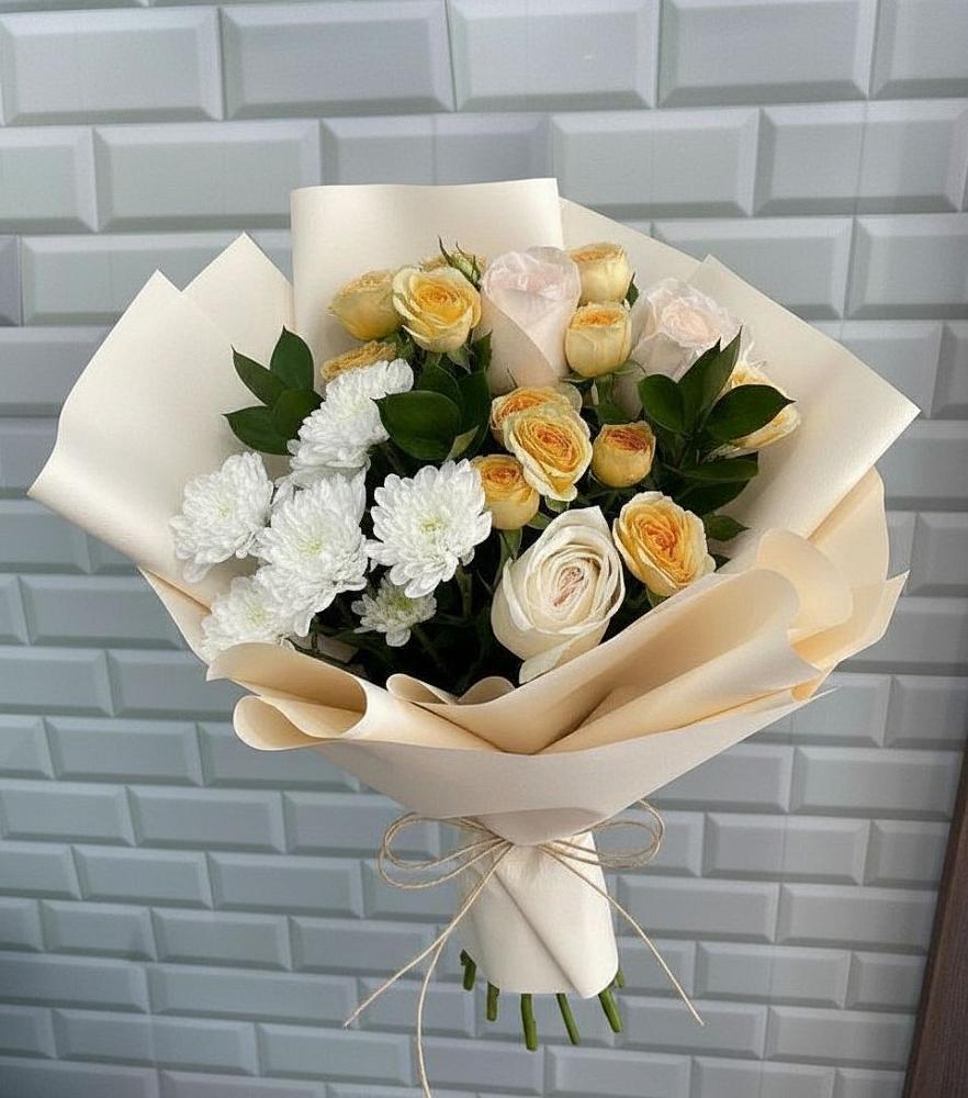Букет цветов из: Розы и Хризантемы в Тахтамукай