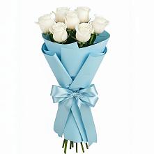 Букет 7 белых роз Проуд в Тахтамукай