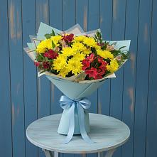 Букет цветов из:  Альстромерии и Хризантемы #REPLACE_PRED# Тахтамукай