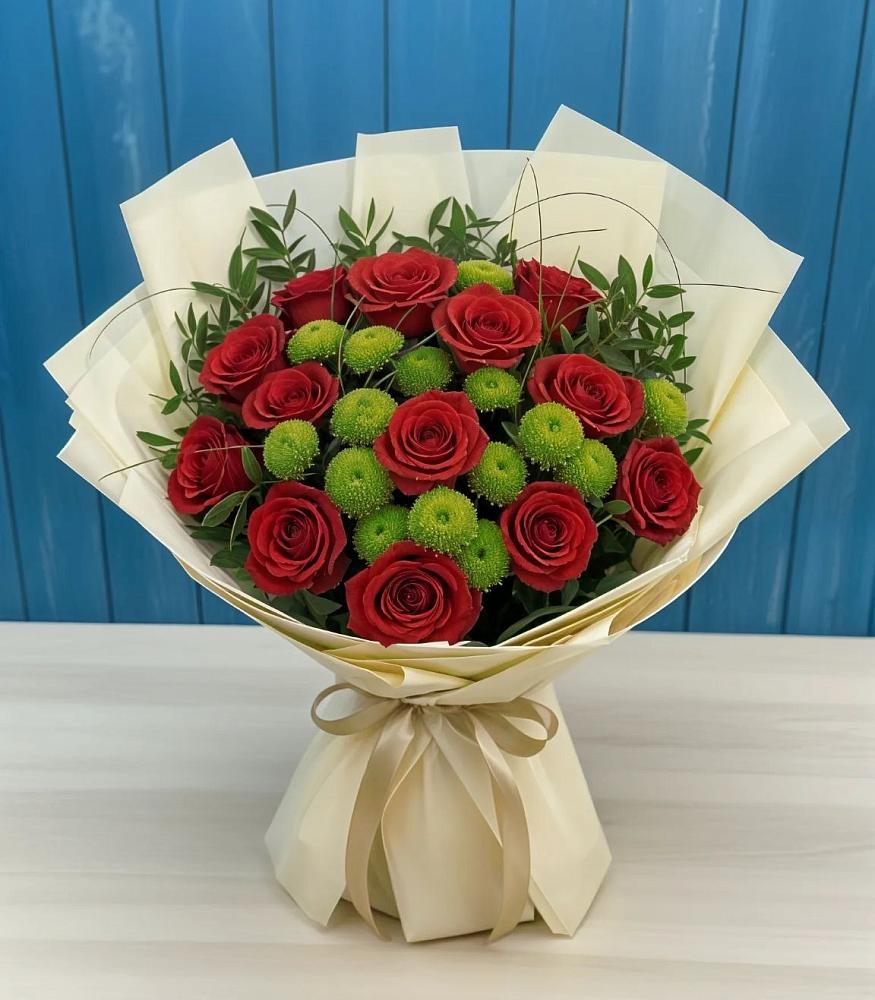 Букет цветов из: Розы и Хризантемы в Тахтамукай